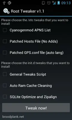 Root Tweaker android App screenshot 1